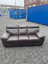 DFS 3 Seater Brown Leather Sofa GREAT CONDITION DELIVERY AVAILABLE🚚