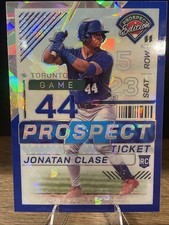 2024 Panini Prospect - JONATAN CLASE - Rookie Blue Cracked Ice Ticket /299