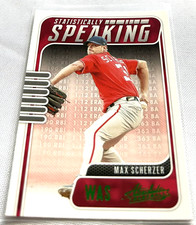 2021 Absolute Baseball Max Scherzer Nationals Statistically Speaking Green #SS11