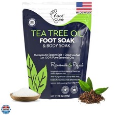 Nourishing Epsom Salt Foot Soak with Tea Tree Oil for Cracked Heels  Relaxation