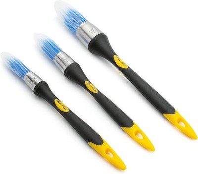 Bates- Trim Brush Set, 5/8 , 3/4  and 1 , Trim Paint Brush, Small Paint Brush, T