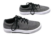 Ralph Lauren Polo Youth Gray Sneakers Faxon II Size 3