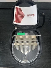 Clear Kalimba 17 Keys Engraved With Notes Cat Shaped Thumb Piano Solid Finger...