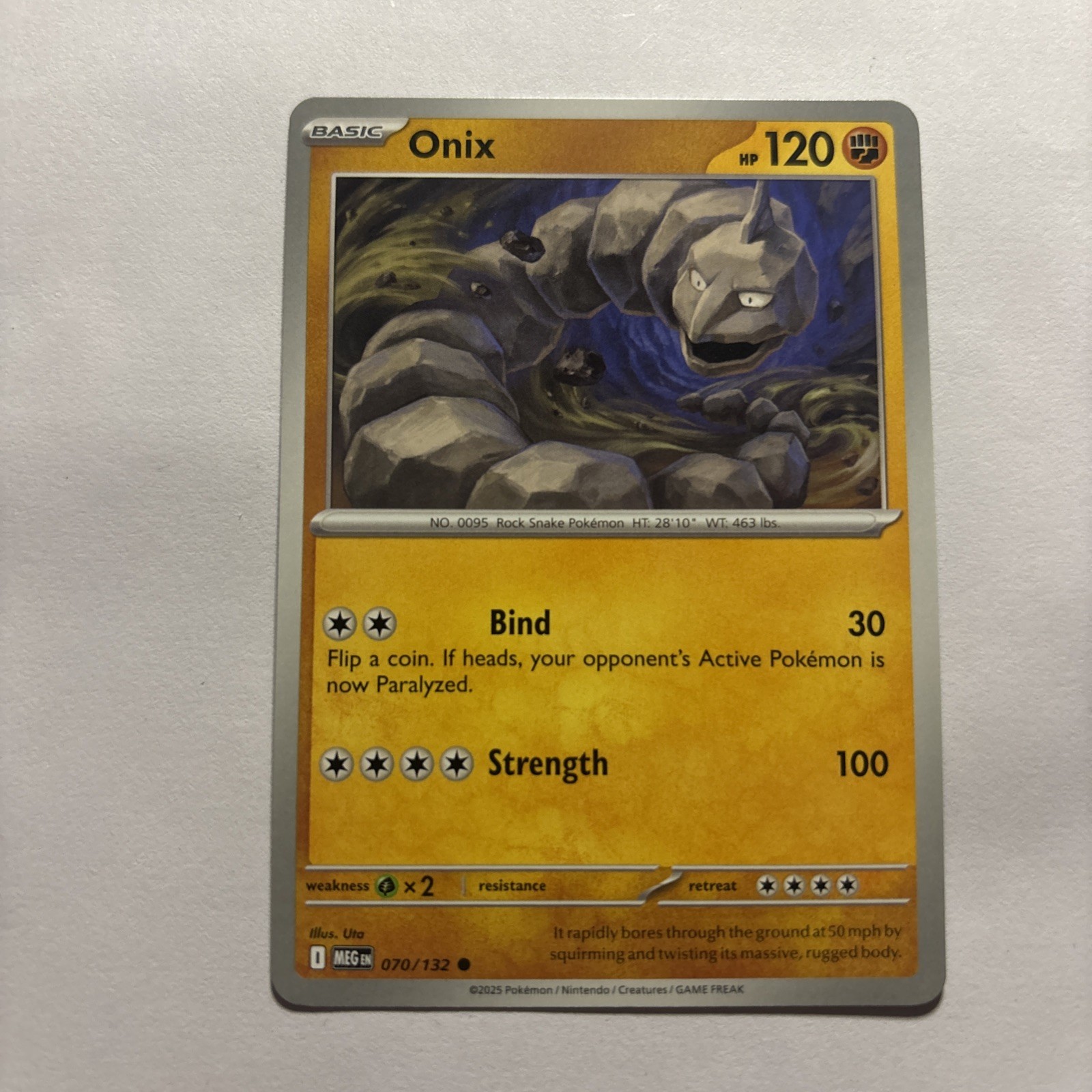 Onix Common ME01: Mega Evolution 070/132 NM Pokemon