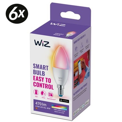 6x WiZ Smart LED E14 Leuchmittel Tunable White & Color LED Lampe Leuchte NEU