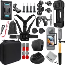 Accessories Kit for Insta360 X5 Camera, Bike Mount/Backpack Mount/Protective Cov