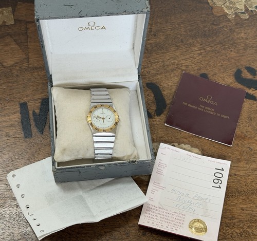 Omega Constellation Manhattan Day-Date Steel & 18k Gold 33mm M...