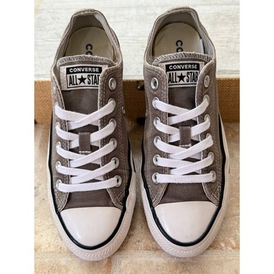 Converse All Star Chuck Taylor Low Top Gray Canvas Sneakers Womens 7 Mens 5
