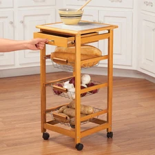 Home Marketplace Rolling Kitchen Cart XL Storage Organizer with Wheels
