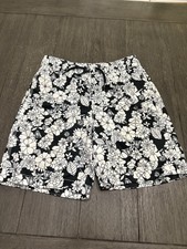 GAP Kids Black/White Floral Swim Trunks Bottom Mesh Lined Size XL