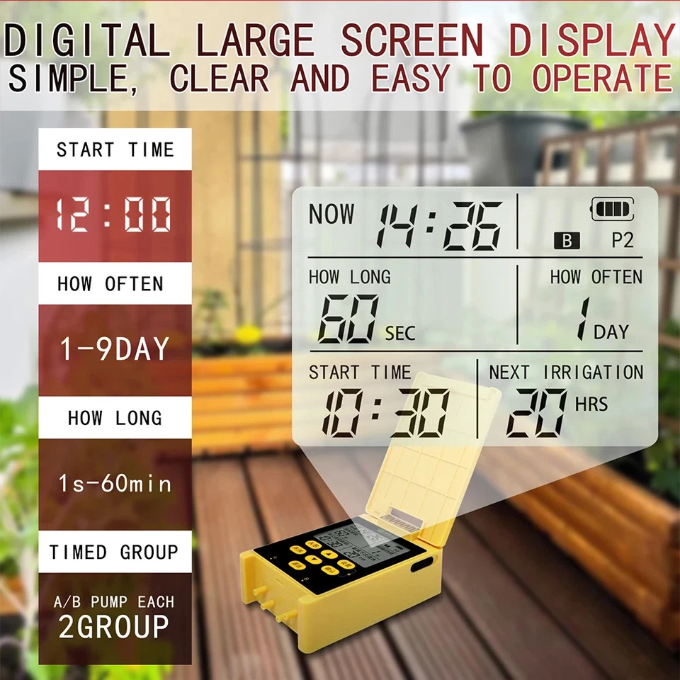 Dual-Pump Solar-Powered Rain-Sensor Fully Automatic Timed Watering System - Image 3 of 4