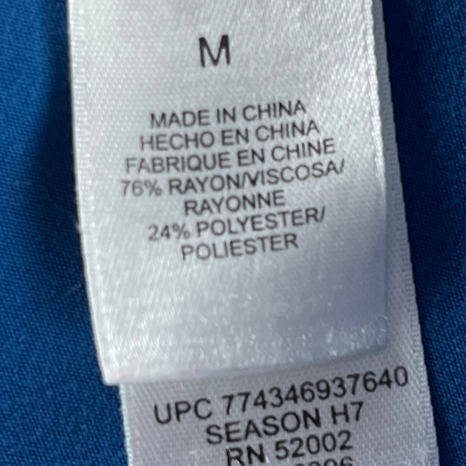 First Issue Blue Button Front Blouse Rayon Blend … - image 8