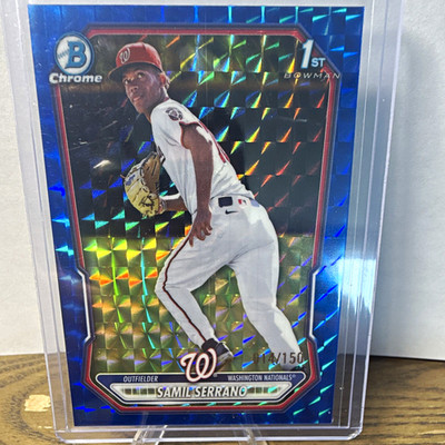 Bowman 2026 Chrome 1st Samil Serrano Blue Geometric Refractor BCP-179 /150