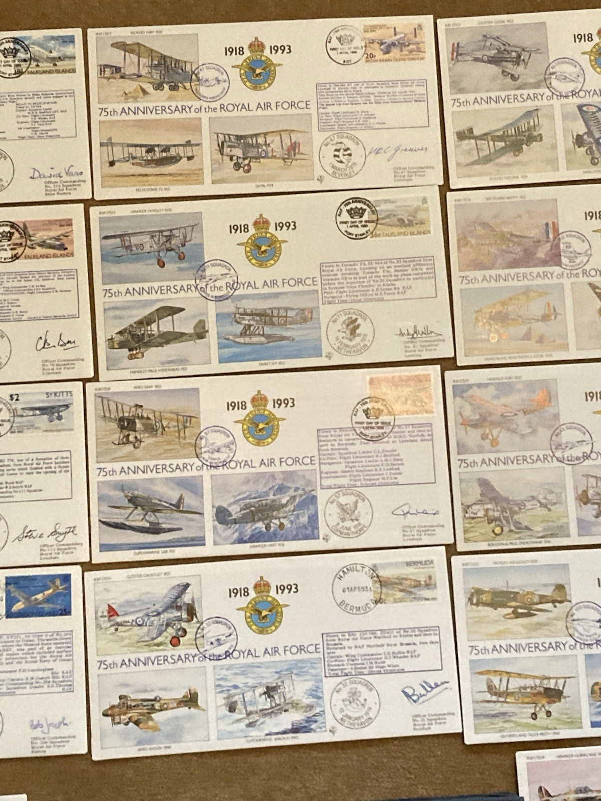 Album of 30 RAF Covers (Full Set) - 75th Anniversary of The RAF - All CO Signed
