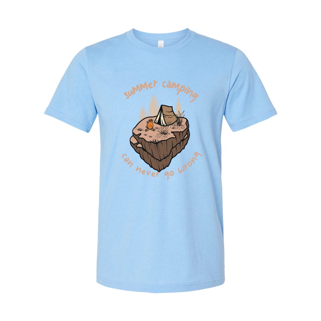 Summer Camping Graphic Unisex T Shirt For Outdoors Enthusiasts Featuring Tent Ca