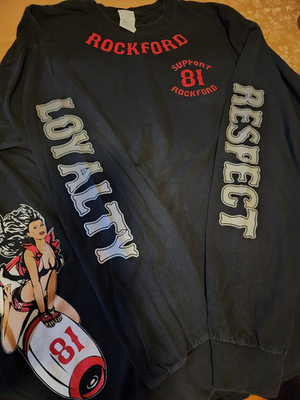 Hells Angels Rockford Support 81 Loyalty Respect Black Pullover 
