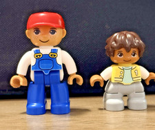 Lego Duplo Play Figurines Man Construction Worker & Boy Toys Lot of 2