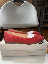 Crown Vintage Penelope suede Loafers, Size 8 authentic excellent condition 