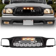 Front Bumper Upper Grille For 2001-2004 Toyota Tacoma Grill W/Lights & Letter