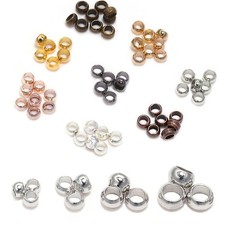 500pcs/lot Gold Silver Copper Ball Crimp End Beads Dia 1.5-3mm Stopper Spacer Be