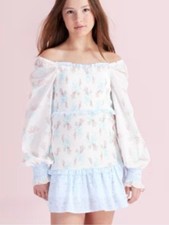 LoveShackFancy Target Floral Smocked Mini Dress Size 9 Cottagecore Coquette