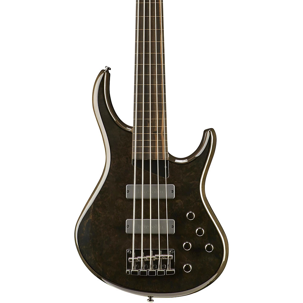 MTD Kingston ZX 5-String Fretless Bass Guitar Transparent Black Ebonol Fretboard 345690₽