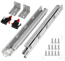 Undermount Soft Close Drawer Slides 18 Inch Full Extension Ball Bearing Rails...