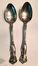 2 Vtg 1901 Wm Roger's & Sons AA Oxford Silverplate Teapoons