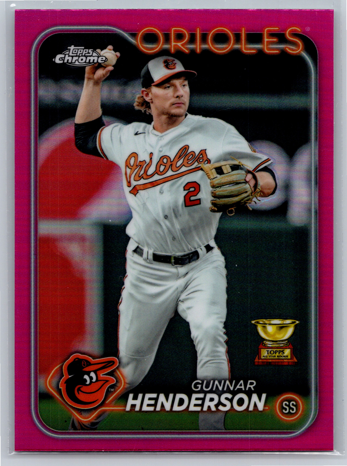 2024 Topps Chrome Gunnar Henderson Pink Refractor #36 Orioles