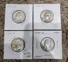 Lot of 4 90% Silver Washington Quarters