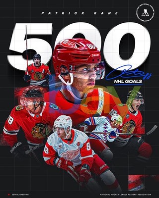 Patrick Kane 500 Career Goals Collage Detroit Red Wings 8x10 NHL Hockey Photo