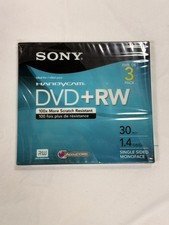 Sony 3 Pack DVD RW 30 Min. 1.4GB New For Handycam and Similar Video Cameras