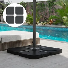 4Pc Patio Cantilever Offset Umbrella Base Stand Heavy Duty Umbrella Holder