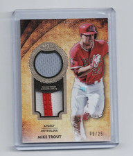 Mike Trout 2017 Topps Tier One Dual Relic Patch /25 Angels