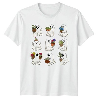 Spooky Plant Lover Ghost T-Shirt Spooky Cute Gardener Halloween Pflanzen