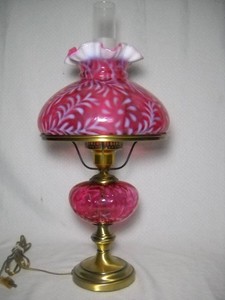 Fenton Daisy and Fern Lamp | eBay