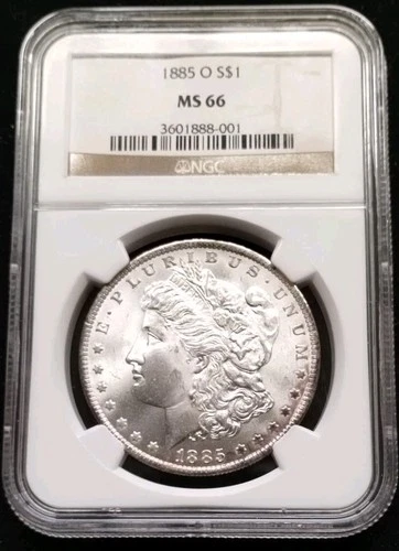 1885 O Morgan Silver Dollar NGC MS66