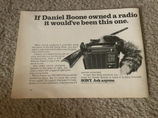 Vintage 1973 SONY FM/AM 8100 PORTABLE RADIO PRINT AD 1970s VHF WEATHER BAND