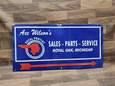 Porzellan Pontiac Verkaufsservice Emaille Blechschild Schild Gr&ouml;&szlig;e 30" x 15" ...
