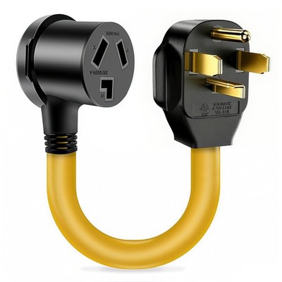 LBSC 1.5FT 4 Prong to 3 Dryer Adapter Cord - Plug yellow 