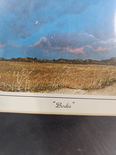 Allen Montague Print "Bodie" Matted / Hand Signature 8x15 Outer Banks - Picture 2 of 5