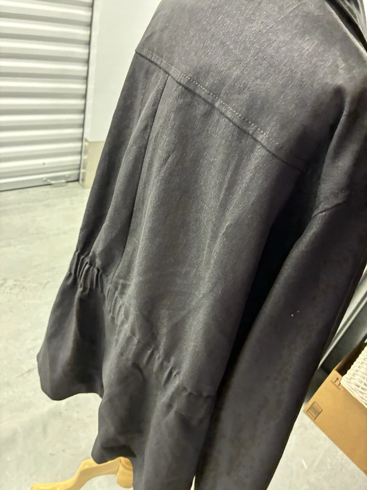 Chaqueta Blazer Iman Mujer Denim Estampado Animal Forro y Puños Nueva 2x Foto 2 de 4