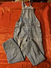 Old Navy Overalls Kids XL 14-16 Denim Bib Pocket Adjustable Straps Blue Unisex