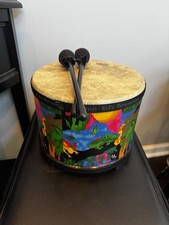 REMO Kids Percussion Rain Forest Floor Tom 10  Drum With 2 Mallets