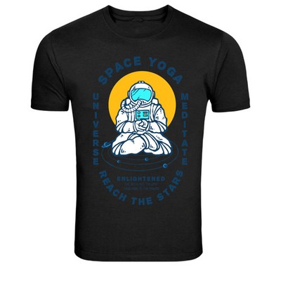 Space Yoga Astronaut Meditation Universe Funny T-Shirt