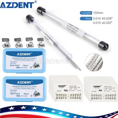 AZDENT Dental Ortho Buccal Tubes 1st 2nd Molar /Brackets /Lingual Retainer Wire