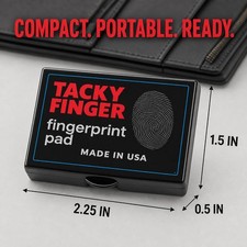 Black Inkless Fingerprint Pad Quick Dry No Mess Thumbprint Fingerprint Ink Pad