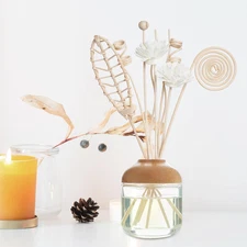 12 Pcs Reed Diffuser Sticks Rattan Flower Reed Fragrance Diffuser Set Diffuse...