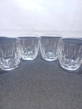 Waterford Rosslare Old Fashioned Tumbler Glasses Set 4 Vintage Crystal Barware