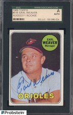 1969 Topps #516 Earl Weaver Baltimore Orioles RC Rookie AUTO SGC Authentic